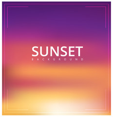 Sunset background. Spectrum poster in purple and orange gradient colors.
