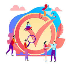 Confirmation, verification sign. Acknowledgment, ok, approved application, signed document, completed request.