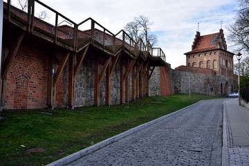 Naklejka premium Historic buildings and walls of Stargard (Szczecinski)