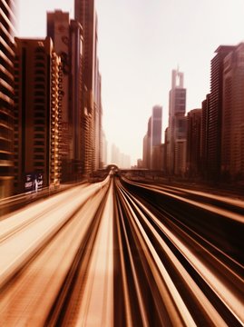 time-lapse photography of road between buildings
