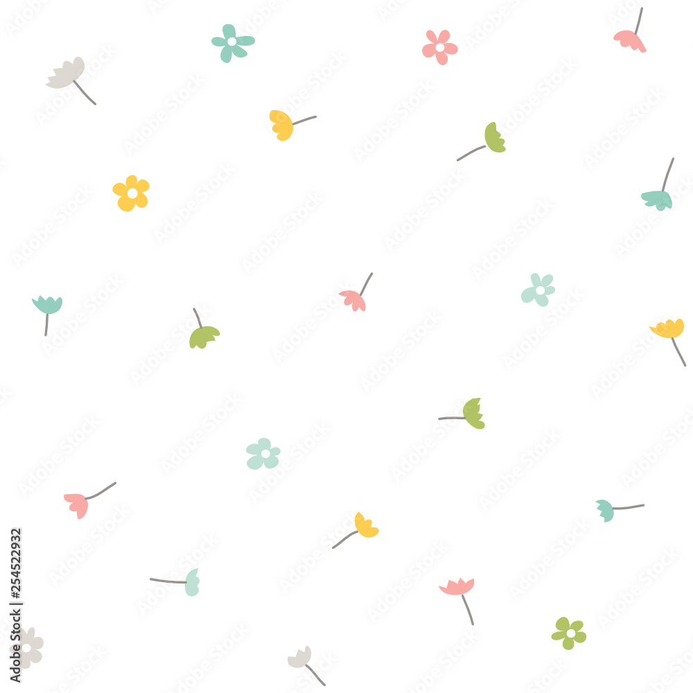 Canvas Prints Spring pattern. Vector floral seamless background.