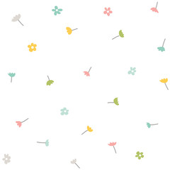 Spring pattern. Vector floral seamless background.