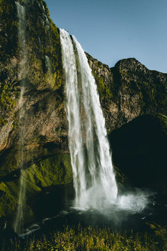 time-lapse photography of waterfalls