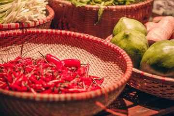 peppers in a basket