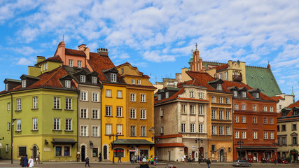 Fototapeta na wymiar Castle Square and historic buildings in Old Town. Warsaw, Poland
