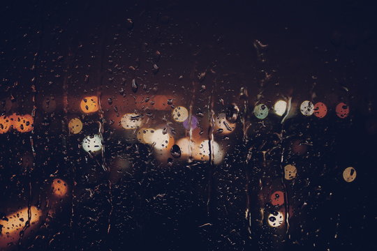 water droplets on glass