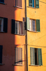 Fototapeta na wymiar The facade of building in Bologna