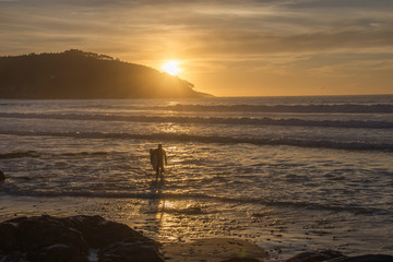 Surfing al Atardecer