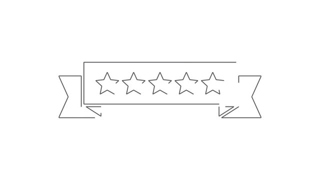 Top rating banner symbol