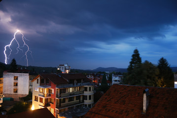 Storm in the town of Berkovitsa