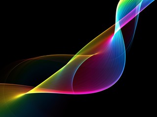 Abstract multicolored light waves background