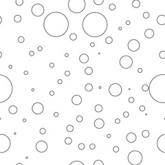 Bubbles black and white seamless pattern vector version