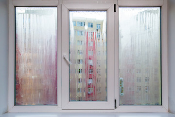 The problem - plastic windows mist over