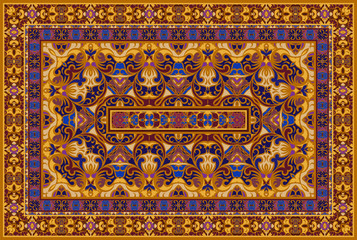 Fototapeta na wymiar Persian colored carpet.