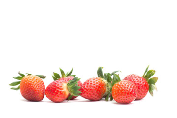 strawberries isolated on white background