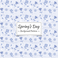 Spring Seamless pattern with flowers and small animals.  The motifs that are scattered randomly look beautiful. Elegant template for fashion prints.