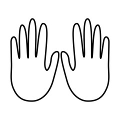 hands showing five fingers