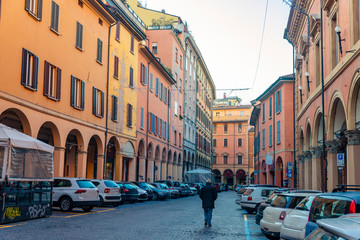 Fototapeta na wymiar Street in Bologna, Italy