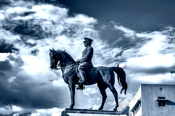  Statue of Ataturk, the founder of modern Turkey, capital city, Ankara , Ulus square - obrazy, fototapety, plakaty