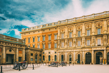 Fototapeta na wymiar Royal Palace In Gamla Stan, In Stockholm, Sweden