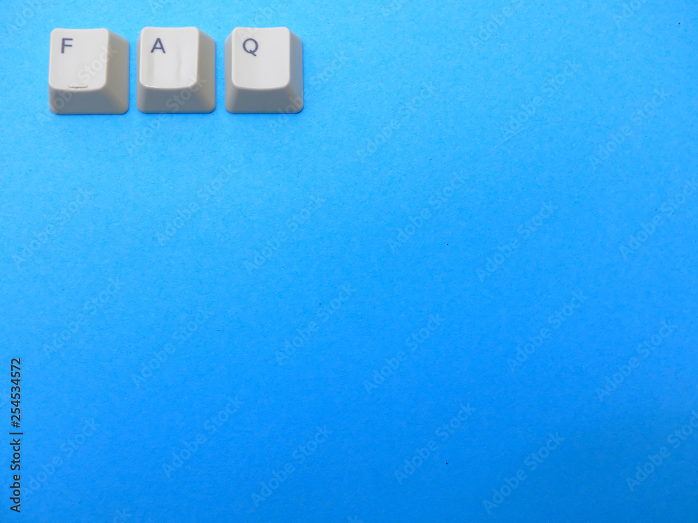 Fototapete computer buttons form a faq (frequently asked questions) abbreviation. computer and internet slang, 