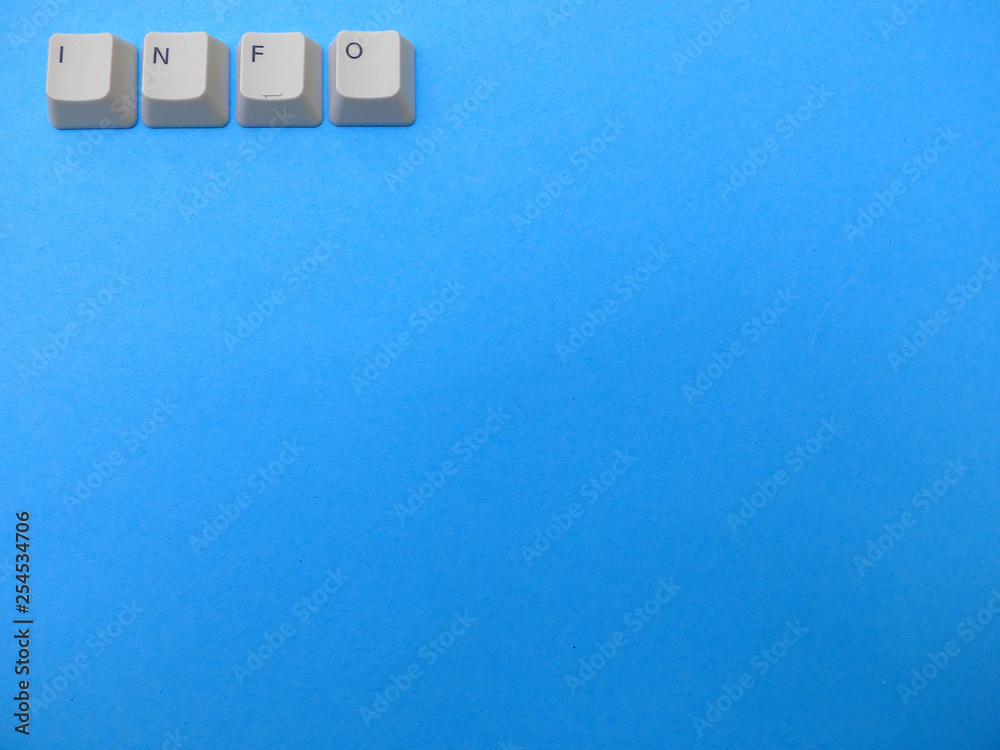 Fototapete computer buttons form an info (information) abbreviation. computer and internet slang, background.