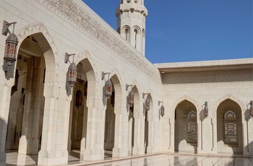 Fototapeta na wymiar mosquée de Muscate (Oman)
