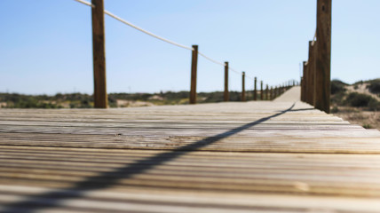 Wooden Walkway on the Beach