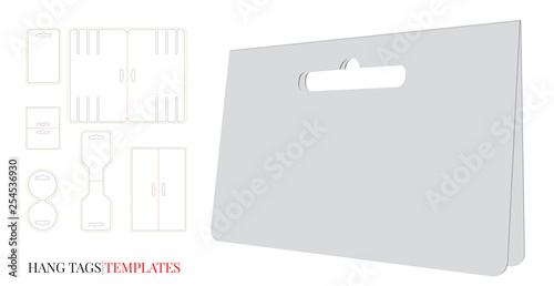 Hang Tag Template Vector With Cut Laser Lines Set Hang Tag Template Vector With Cut Laser Lines Set Diffe
