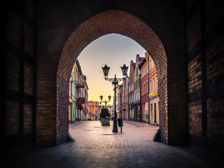 View from Czluchowska gate in Chojnice, Poland