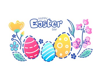 Easter concept. Vector Illustration. 