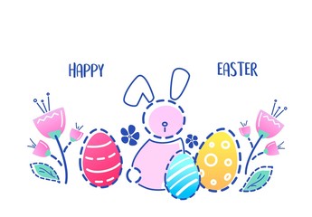 Easter concept. Vector Illustration. 