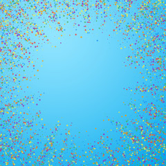 Festive confetti. Celebration stars. Childish brig