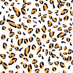 Seamless leopard pattern. Vector illustration.