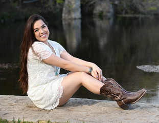 Beautiful high school senior at the park. Posing for graduation pictures class of 2019.