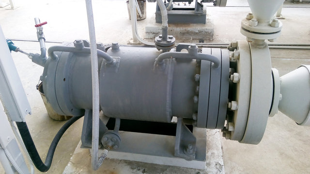 The pump for pumping hot products of oil refining. Equipment refinery.