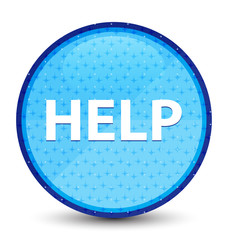 Help galaxy cyan blue round button