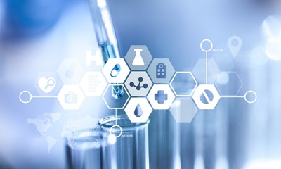 Science laboratory test tubes , laboratory equipment