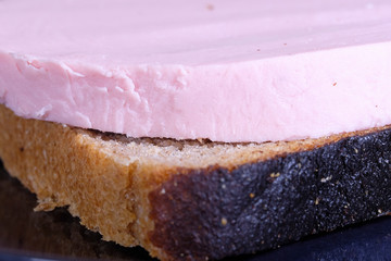 image of sausage sandwich close-up