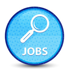 Jobs galaxy cyan blue round button