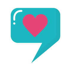 love heart speech bubble