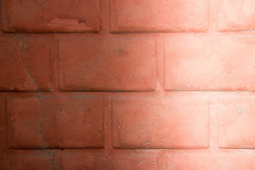 Photo wall brick wall. The texture of an old brick wall, shot under natural lighting. Wall beginning of the 20th century