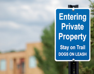 Obraz premium entering private property sign