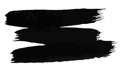 Black hand drawn ink stain