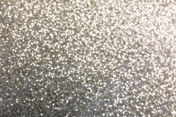 Closeup view of sparkling silver glitter background