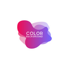Abstract modern graphic design element. Colorful gradient with liquid shapes