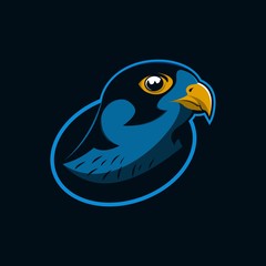 hawk eagle head vector illustration