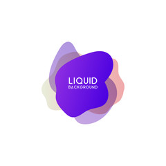 Abstract modern graphic design element. Colorful gradient with liquid shapes.