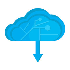 Isolated cloud computing icon. Vector illustration design