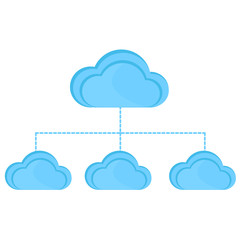 Isolated cloud computing icon. Vector illustration design